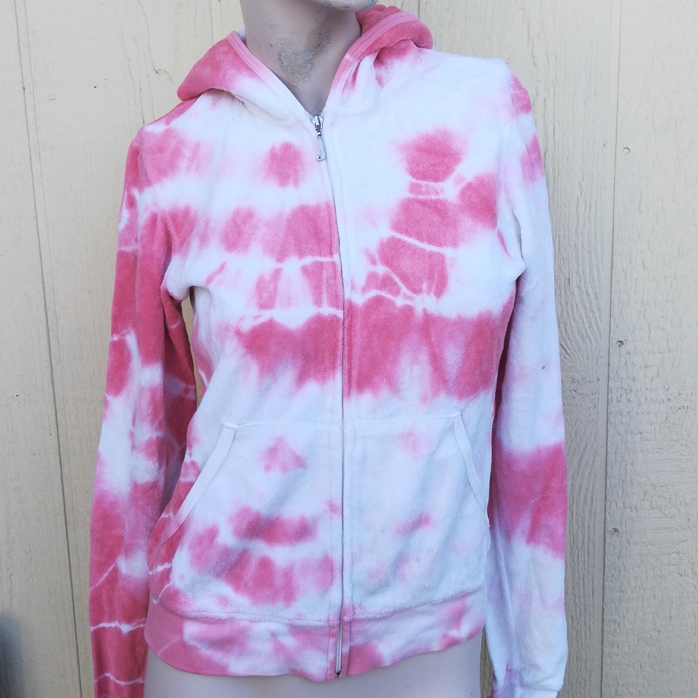 Y2K Juicy Couture sweatshirt L Terry cloth tie dye